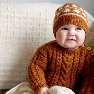 Lisafdesign: Morgan Sweater and Hat Knitting Pattern - 8Ply (BC119)