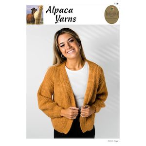 Bulky Patterns: Mock Rib Cardigan Knitting Pattern (1141)