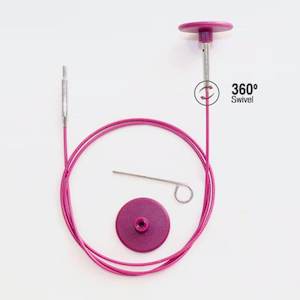 Circular Needles: Knitpro Interchangeable Cables - 360 Deg Swivel