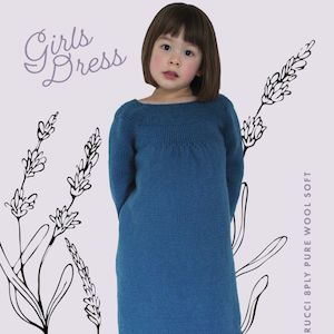 Dresses Skirts: Girls Dress Knitting Pattern (CRU2006)