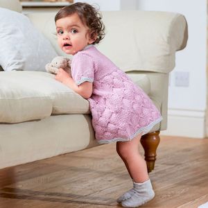 Dresses Skirts: Butterfly Patterned Dress Knitting Pattern (6763)