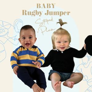 Sweaters: Baby Rugby Jumper Knitting Pattern (2320)
