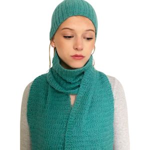Scarf: Ribbed Beanie & Scarf Knitting Pattern (N1702)
