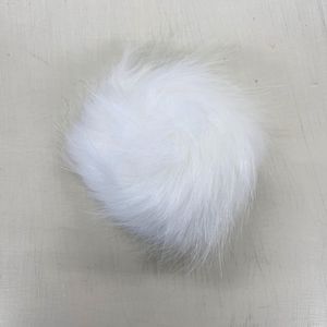 Pom Poms White - 10cm with Snap Fastener