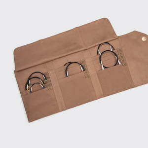 Storage For Needles: Knitpro Fixed Circular Needle Case - Clay