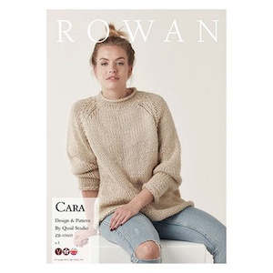 Rowan 1: Cara Big Wool Raglan Sleeve Jumper Knitting Pattern