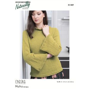 Chaska: Bell Sleeve Sweater Knitting Pattern (N1489)