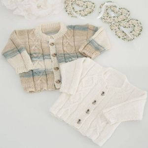 Sesia: Cardigan with Cable Panels Knitting Pattern (K351)