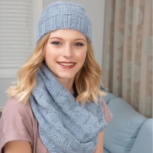 Bulky Patterns: Beanie & Cowl Knitting Pattern (N1594)