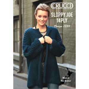 Oversized Cardigan Knitting Pattern (CRU1553)