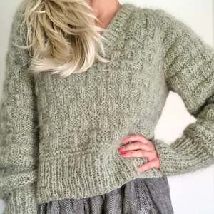 Sweaters: Drybread V Neck Jumper Knitting Pattern (147)