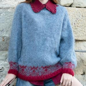 Sweaters: Mohair Sweater Knitting Pattern (N1771)