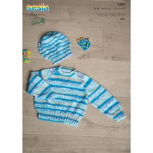 Sesia: Raglan Sweater & Hat Knitting Pattern (K449)