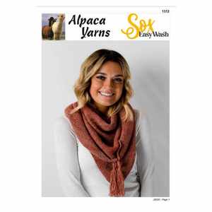 Scarf: Alpaca Yarns Triangle Scarf Knitting Pattern (AP1312)