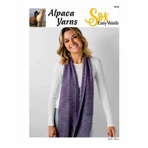 Scarf: Alpaca Yarns Texture Scarf Knitting Pattern (AP1310)