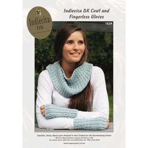 Cowl & Fingerless Gloves Knitting Pattern (AP1524)