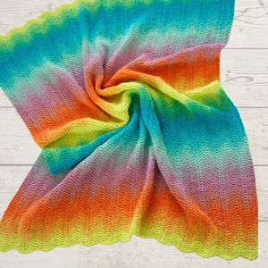 Garter Stitch Ripple Pram Blanket Knit Kit