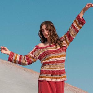 Adult: Agnes Multicolour Sweater Crochet Pattern