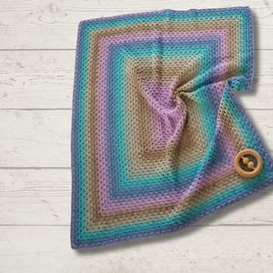 Projects Kits: Rectangle Granny Crochet Pram Blanket Kit