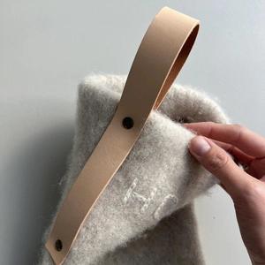 Just Unpacked: Leather Strap For Christmas Stocking - Beige