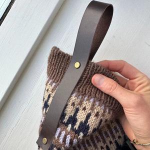 Leather Strap For Christmas Stocking - Dark Brown