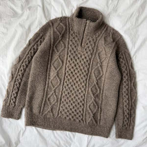 Dagmar Zipper Sweater Man Knitting Pattern - PetiteKnit