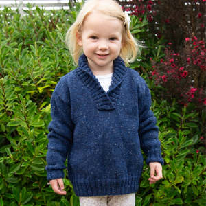 Sweaters: Shawl Neck Jumper for Children Knitting Pattern (K3075)