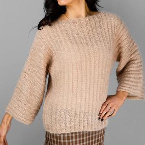 Sweaters: Rib Throw Over Top Knitting Pattern (AP1410)