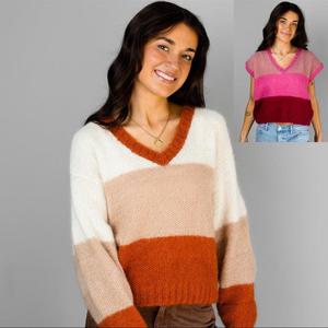 Texture Sweater or Vest Knitting Pattern (AP1417)