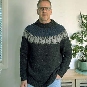 Adult: Men’s Colourwork Yoke Jumper Knitting Pattern (N1786)