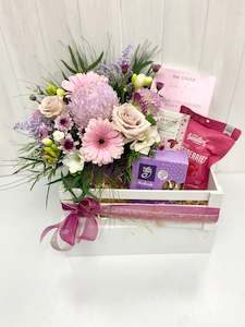 Gift Hampers: Floral Crate - Sweet Treats