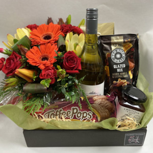 Floral Hamper - Food and Wine