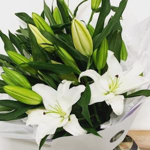 All Flowers: Bouquet - White Fragrant Lilies