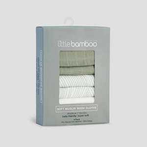 Little Bamboo - Muslin Wash Cloths Bay Leaf