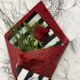 Single Wrapped Red Rose