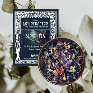 Products: Bloom: Third Eye, Clarity + Calm Tea Wildcrafted Organic Tea NZ