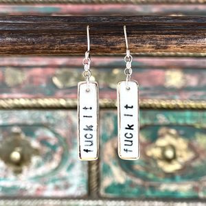 Products: Fxck it Ceramic Earrings Wildcrafted Apothecary + Emporium