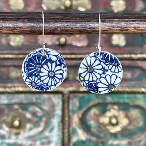 Products: Japanese Print Ceramic Earrings Wildcrafted Apothecary + Emporium