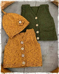 The Kiwi Stitch Knit Co: Ava & Archie Vest & Hat