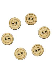 Buttons: Spiral Bamboo Buttons - Small
