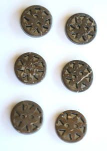 Buttons: Coconut Star Flower Buttons