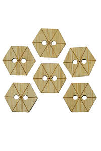 Flower Wooden Buttons - Large