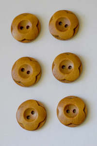 Flower Wooden Buttons - Large