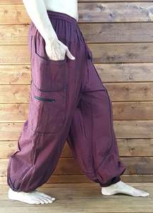 Piping Pants - Dark Red