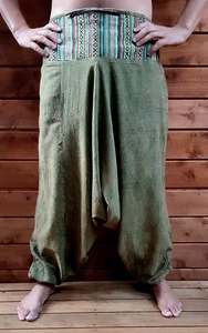 Hareem Pants - Green Stonewashed