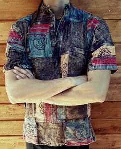 Shirts Men Unisex: Patchwork shirt