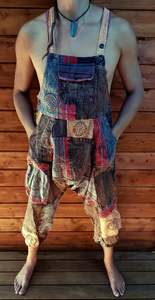 Patchwork hareem dungarees