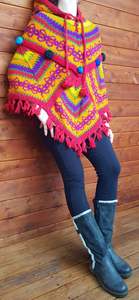 Pancho: Hand knitted pancho