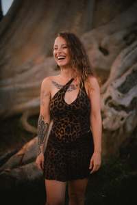 Zumba skort & Viper Cut Top (Leopard)