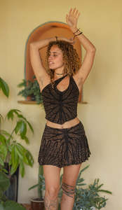 Zumba Skort Brown Leaf